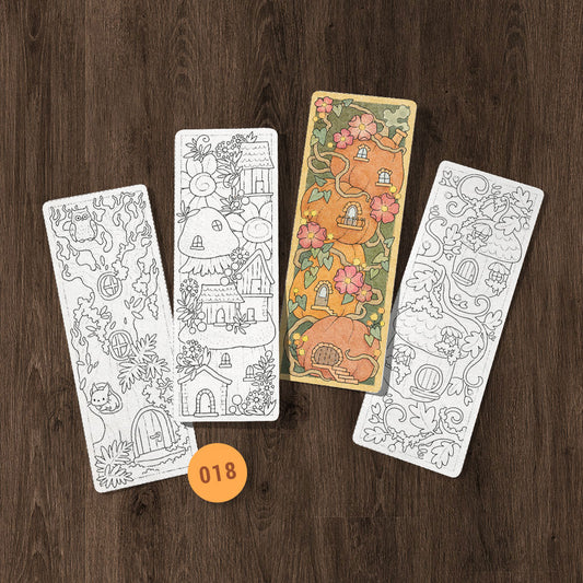 Autumn Fairy Nook Coloring Bookmarks