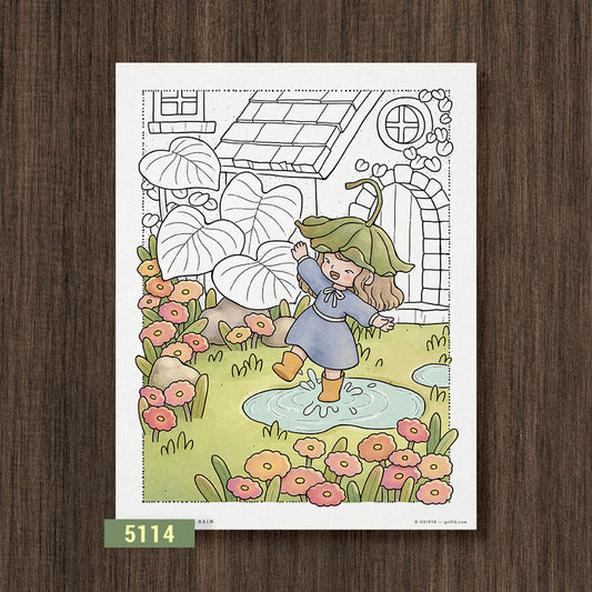 After the Rain Coloring Page