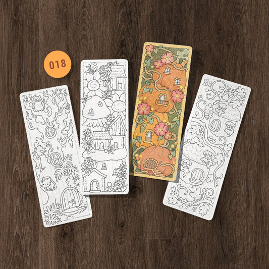 Autumn Fairy Nook Coloring Bookmarks