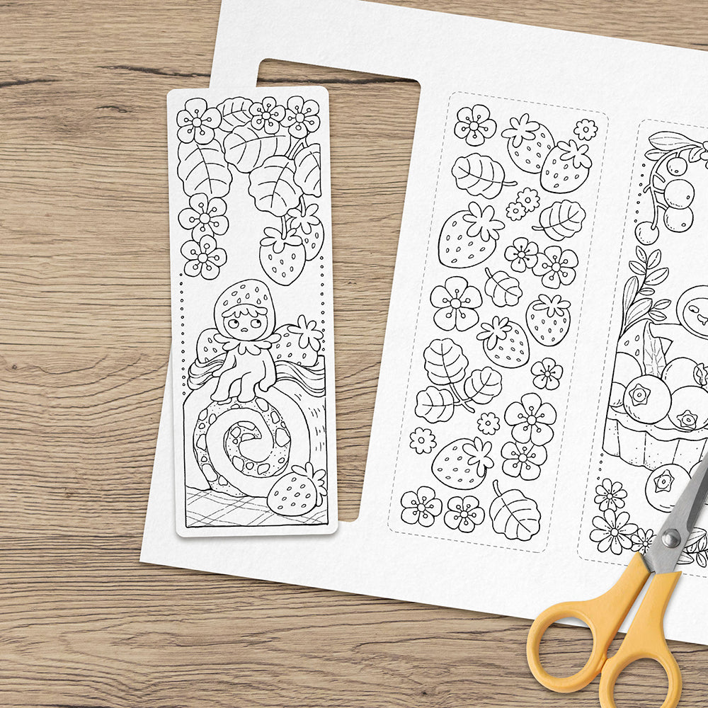 Cake Coloring Bookmarks - Set 2