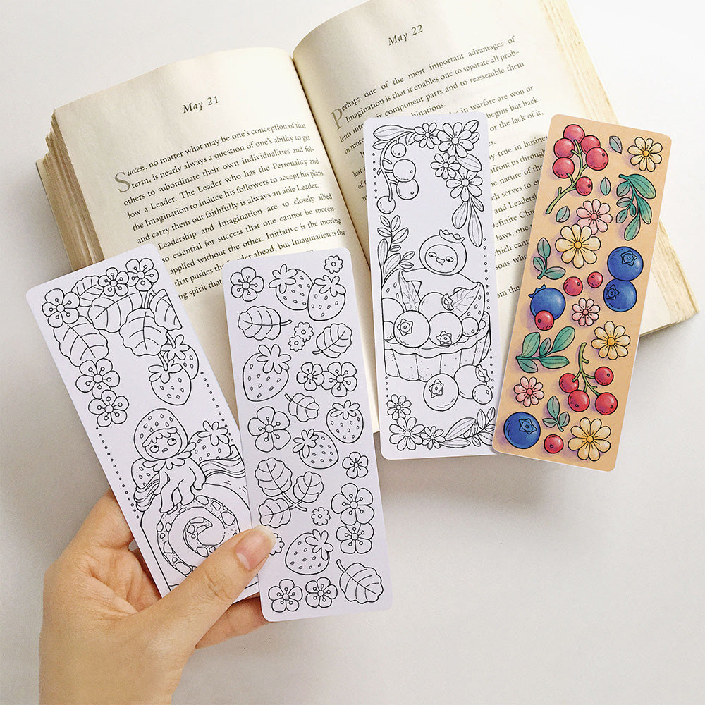 Cake Coloring Bookmarks - Set 2