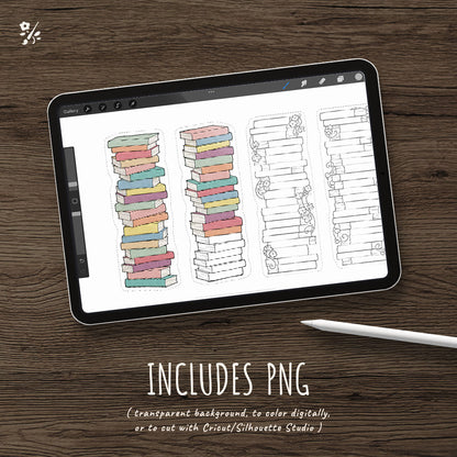 Book Stack Reading Tracker Bookmark Set