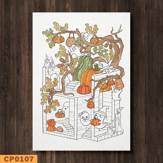 Spooky Castle 01 Coloring Page