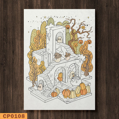 Spooky Castle 02 Coloring Page