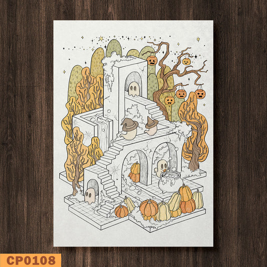 Spooky Castle 02 Coloring Page