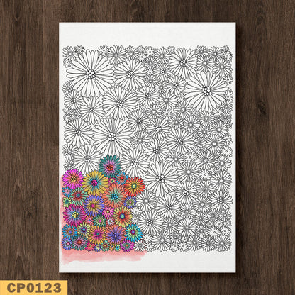 Daisies Pattern Coloring Page
