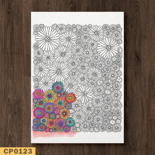 Daisies Pattern Coloring Page