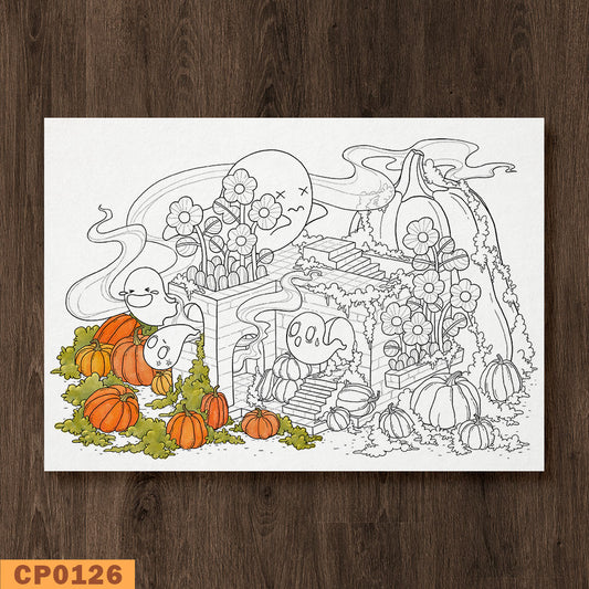 A Spooky Scene Coloring Page