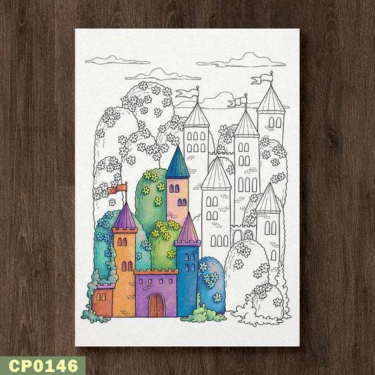 Spring Castle Coloring Page