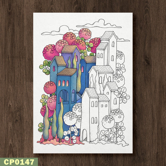Spring Castle 02 Coloring Page