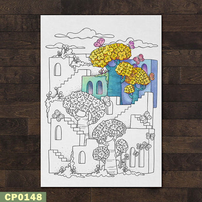 Spring Castle Coloring Page
