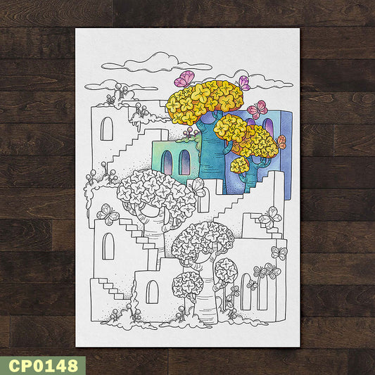 Spring Castle Coloring Page
