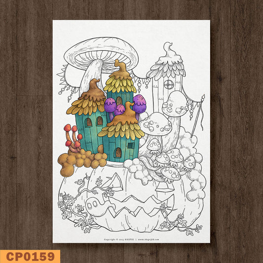 Spooky Town Coloring Page