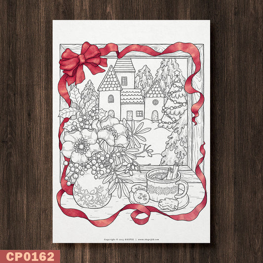 Cozy Window Coloring Page
