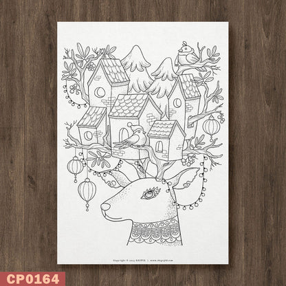 The Deer Coloring Page