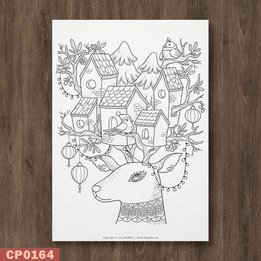 The Deer Coloring Page