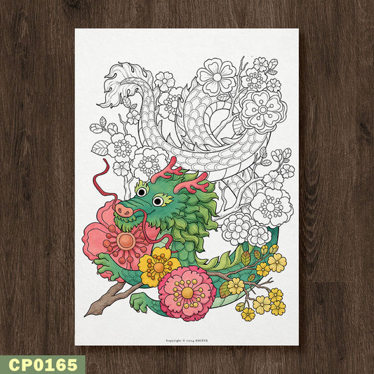 Lunar New Year Dragon Coloring Page