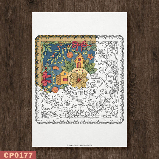 Christmas Pattern Coloring Page