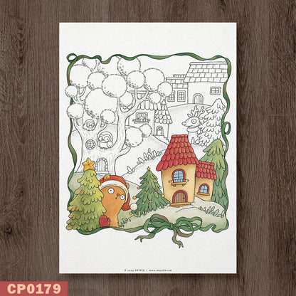 A Winter Day Coloring Page