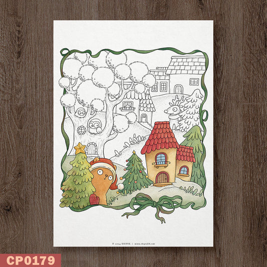 A Winter Day Coloring Page