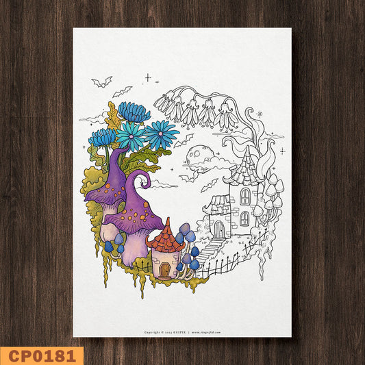 Spooky Wreath 2 Coloring Page
