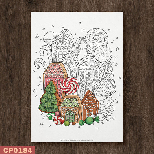 Christmas Baking 2 Coloring Page