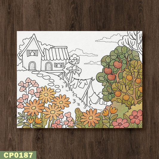 Orange Hill Coloring Page