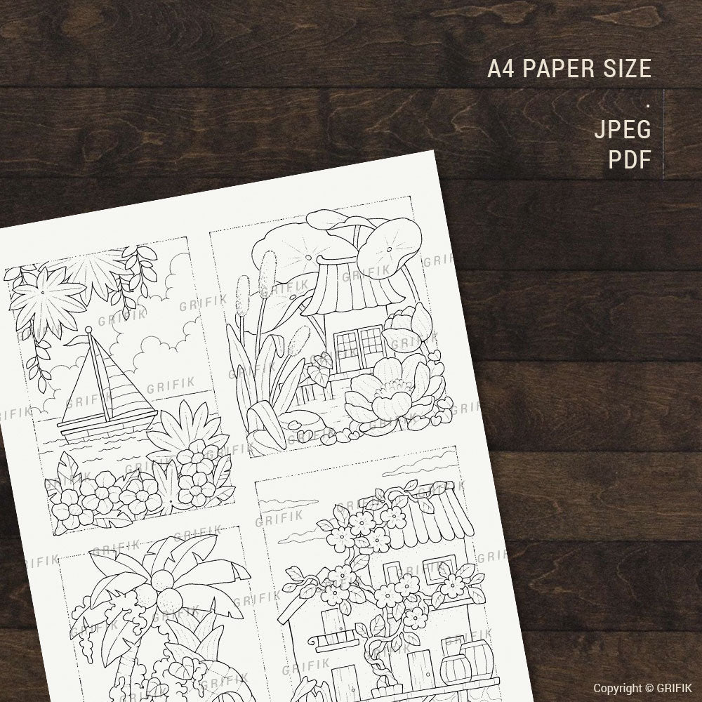 Summer Escapes Coloring Page