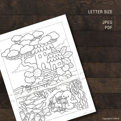 Island Secrets Coloring Page