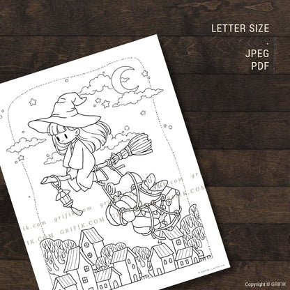 On the Way Home Coloring Page