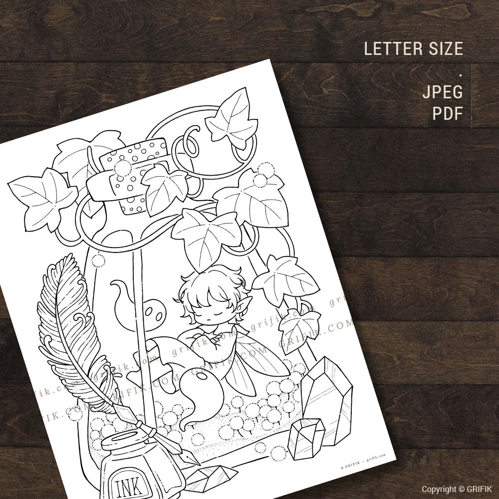 A Quiet Spell Coloring Page