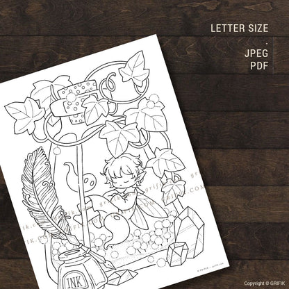 A Quiet Spell Coloring Page