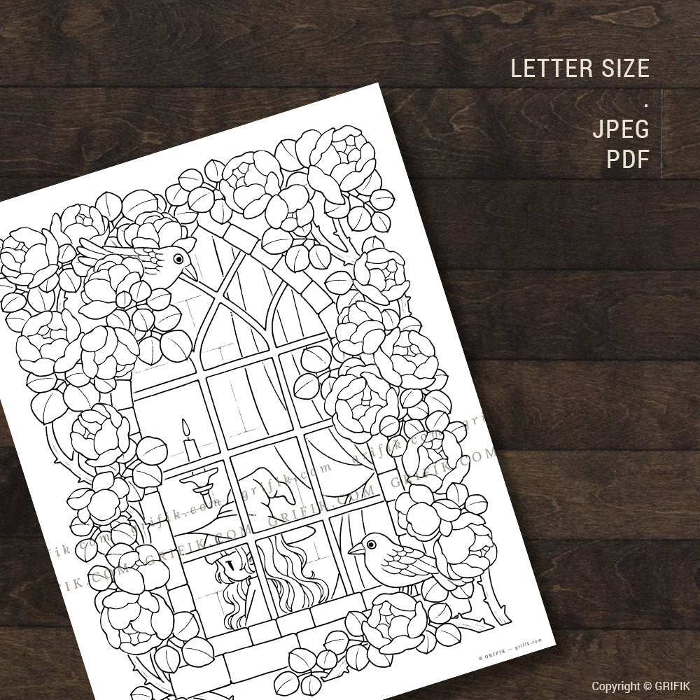 A Curious Visitor Coloring Page