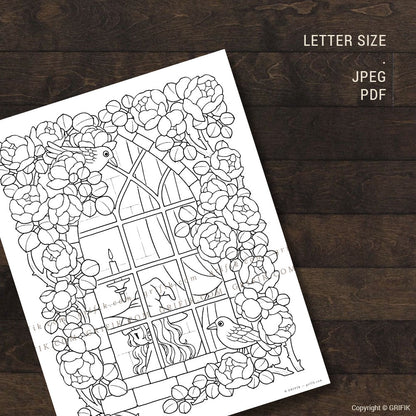 A Curious Visitor Coloring Page