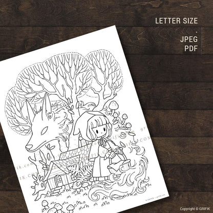A Forest Encounter Coloring Page