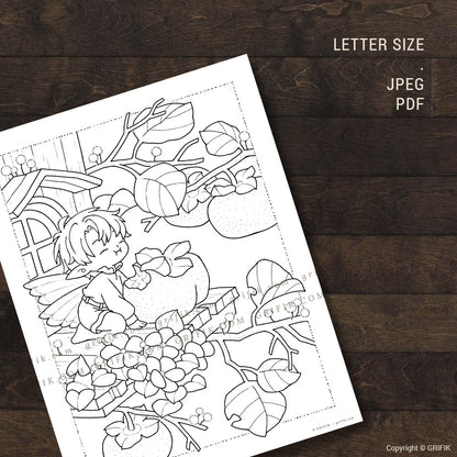 Persimmon Season Coloring Page