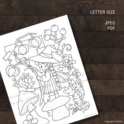 The Woodland Collector Coloring Page