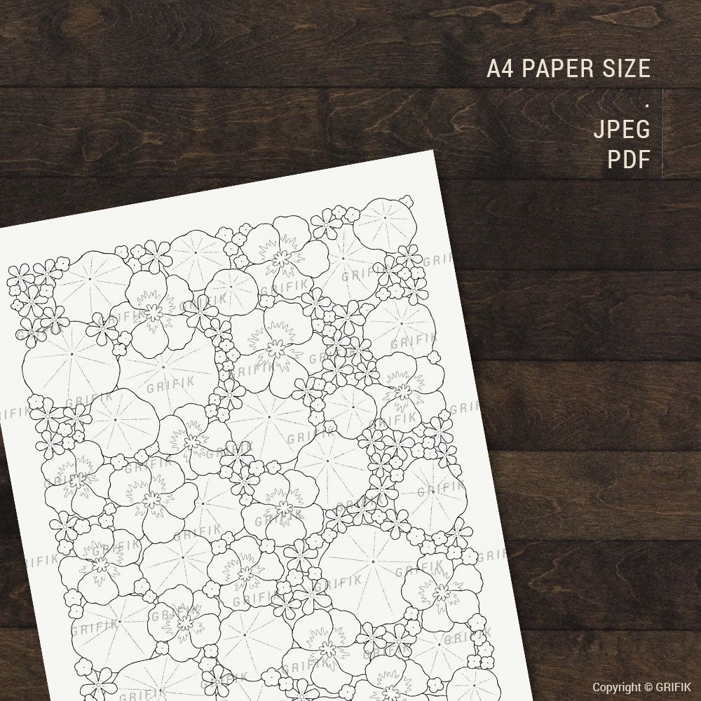 Whimsy Garden - Nasturtium Coloring Page