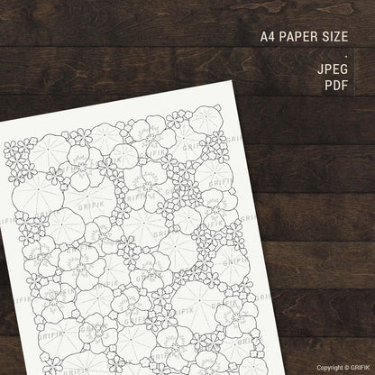 Whimsy Garden - Nasturtium Coloring Page