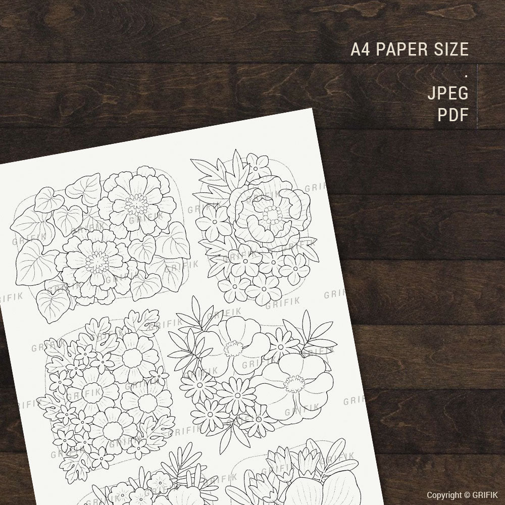 Little Flowers 2 Coloring Page