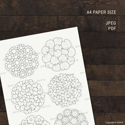 Little Flowers 3 Coloring Page