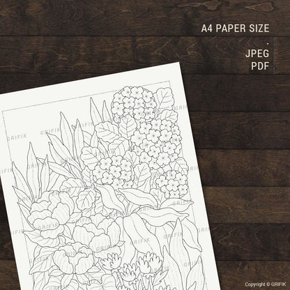 Spring Whimsy Garden Coloring Page