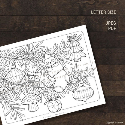 Cute Little Ornaments Coloring Page
