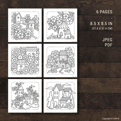 Cozy Houses & Castles Coloring Pages