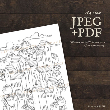 Spring Castle 02 Coloring Page
