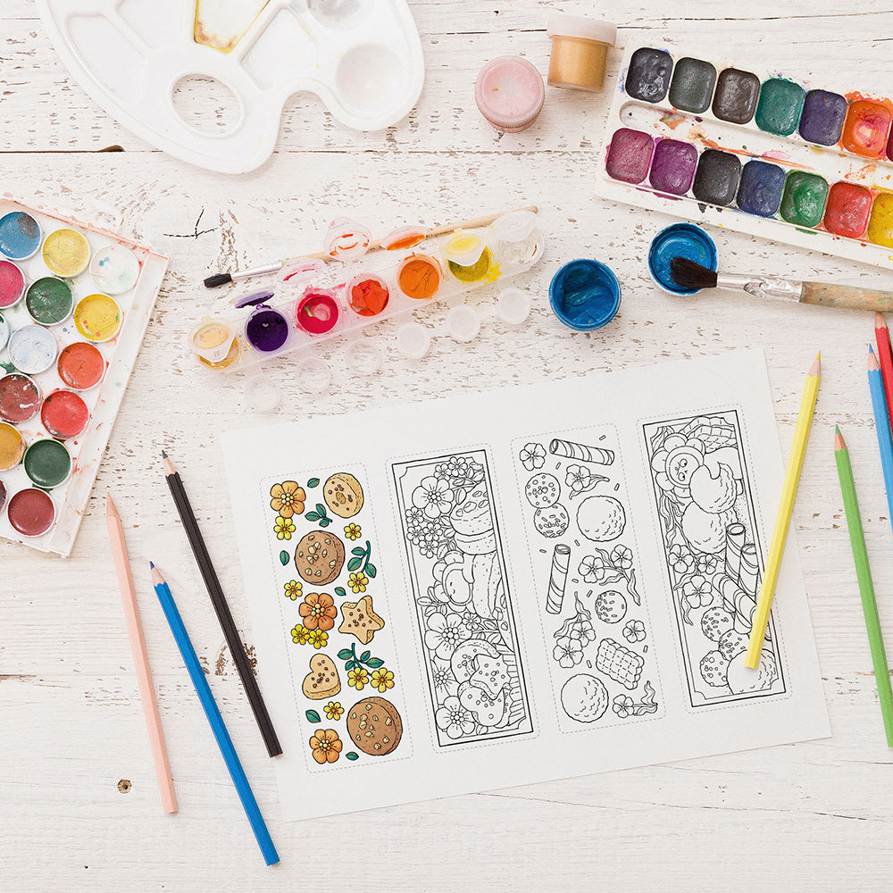 Cookies Coloring Bookmarks