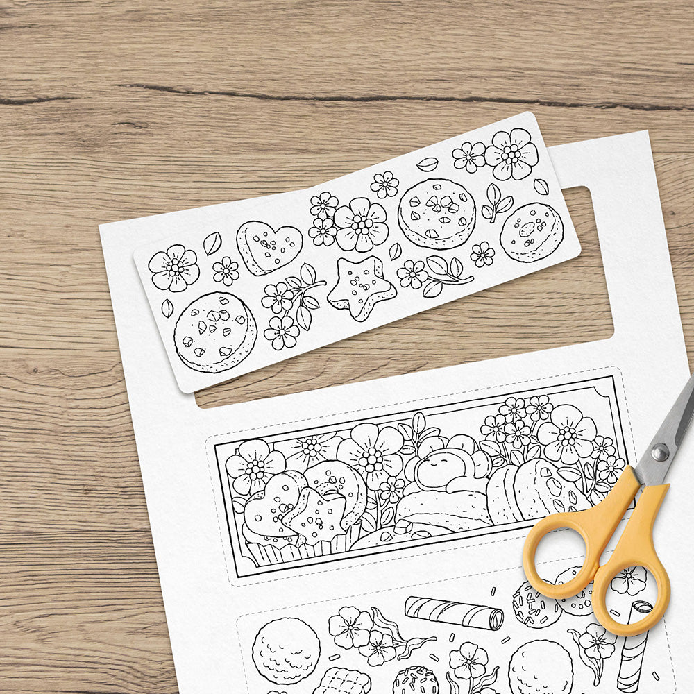 Cookies Coloring Bookmarks