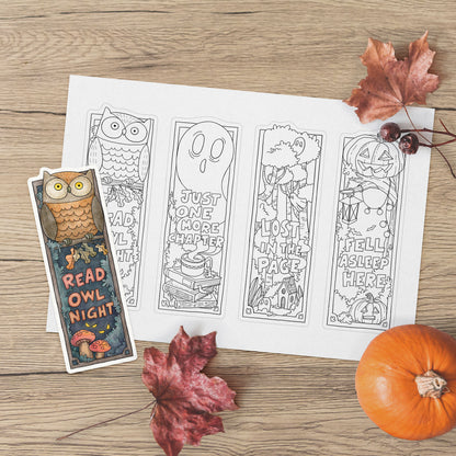 One More Chapter Coloring Bookmarks