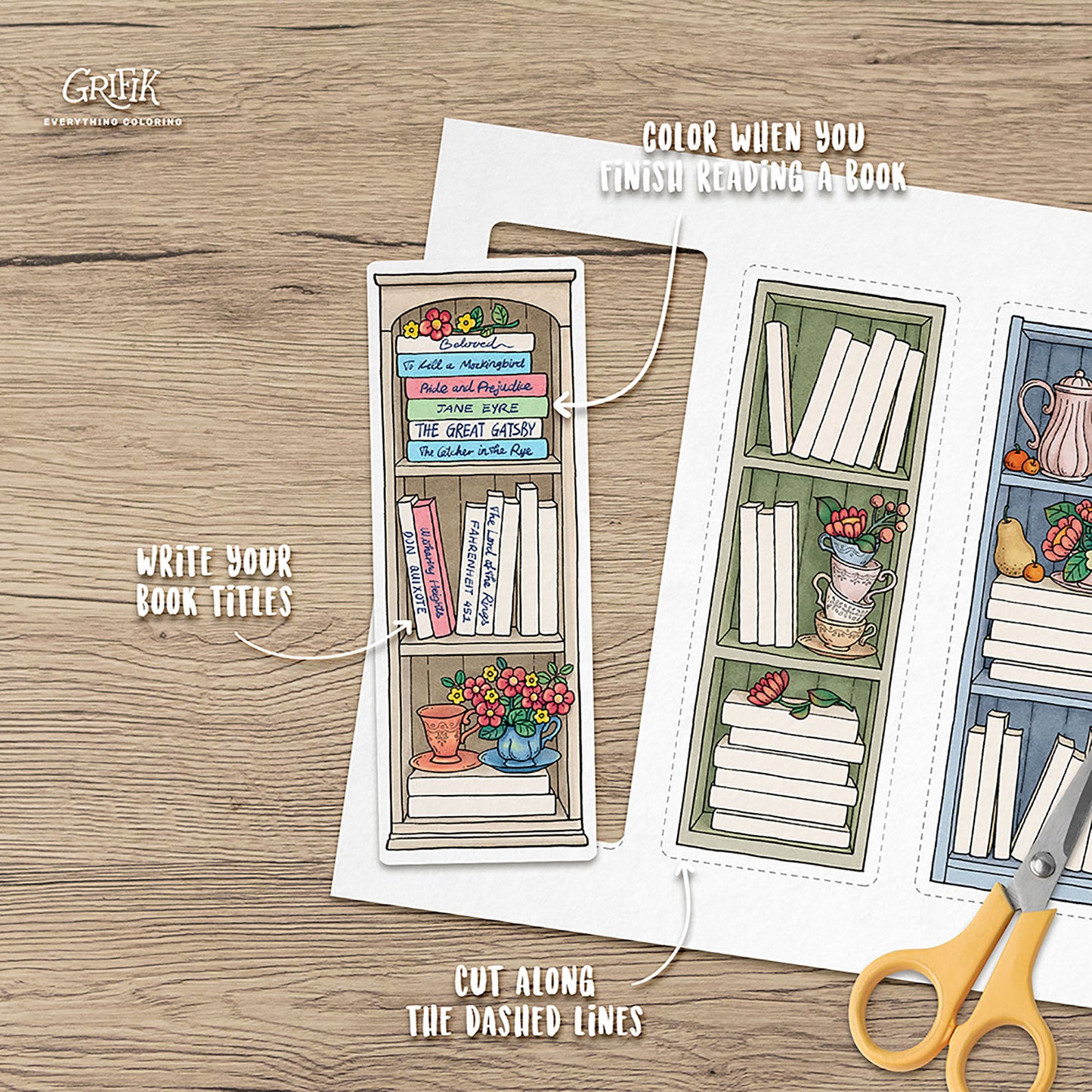 Vintage Book Tracker Bookmarks, Set of 12