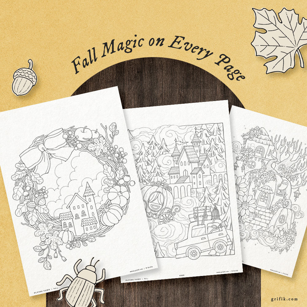 FLYING TOWN Vol.3 Coloring Book